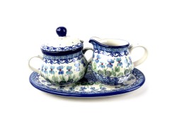 035 091 Bunzlau Roomstel Kleine Suikerpot&Melkkannetje 2668X Kerst